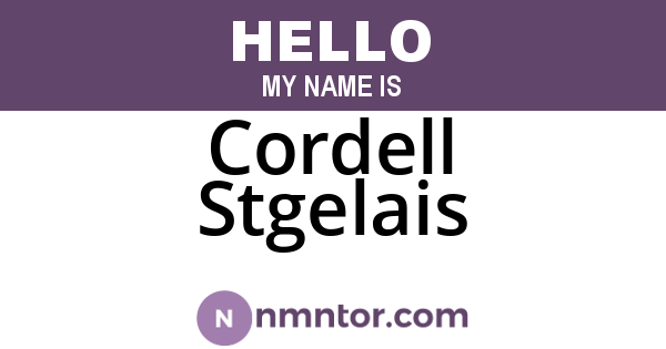 Cordell Stgelais