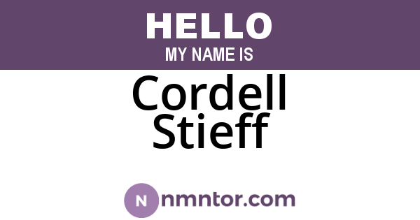 Cordell Stieff