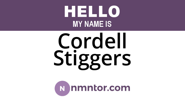 Cordell Stiggers