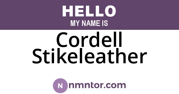 Cordell Stikeleather