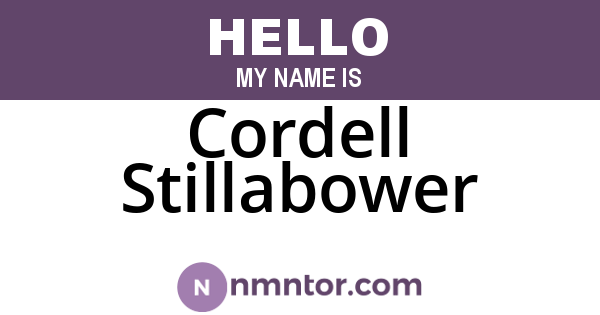 Cordell Stillabower