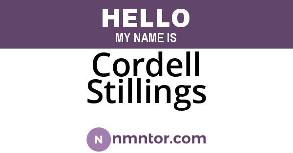Cordell Stillings