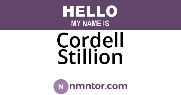 Cordell Stillion