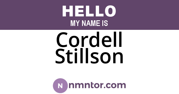 Cordell Stillson