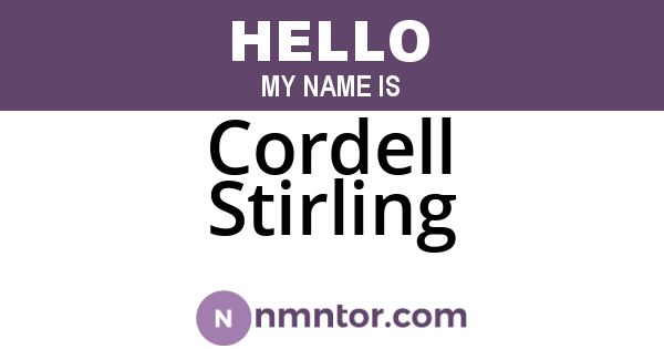 Cordell Stirling