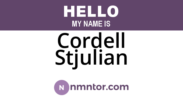 Cordell Stjulian