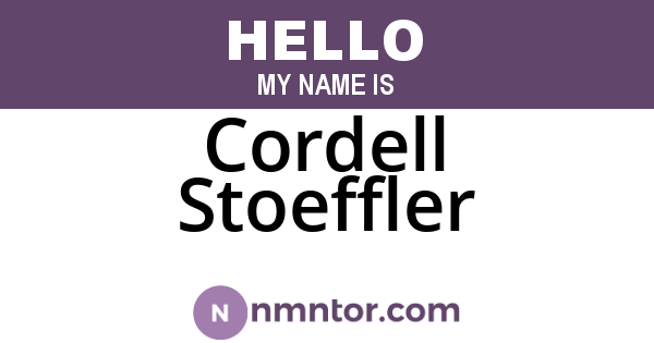 Cordell Stoeffler