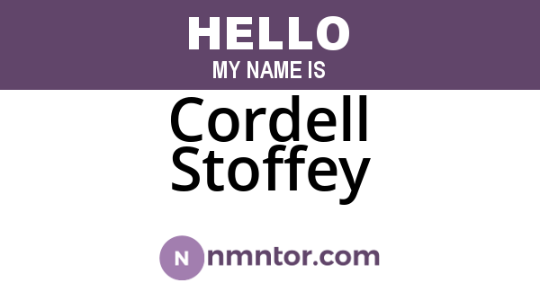 Cordell Stoffey