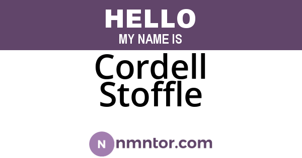 Cordell Stoffle