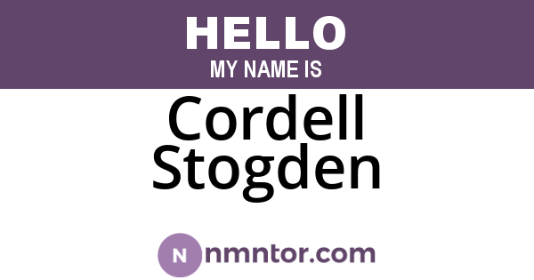 Cordell Stogden