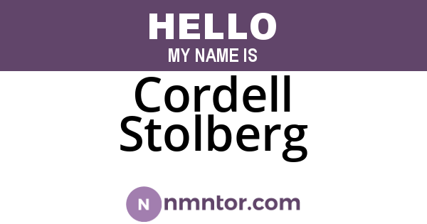 Cordell Stolberg