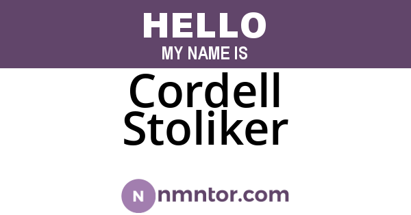 Cordell Stoliker