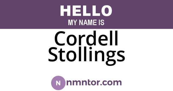 Cordell Stollings