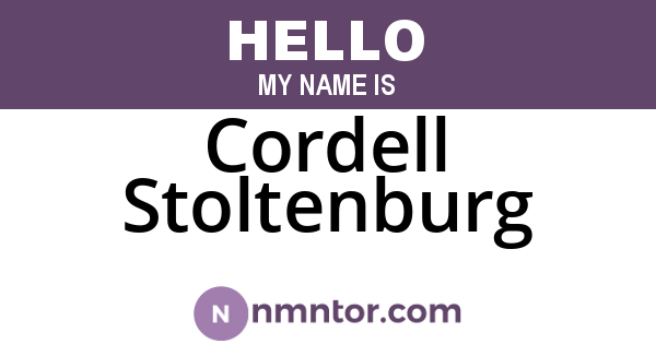 Cordell Stoltenburg