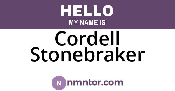 Cordell Stonebraker