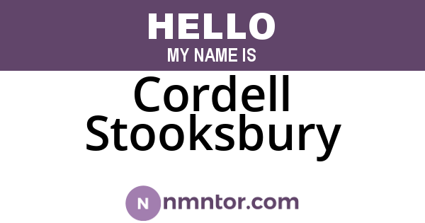 Cordell Stooksbury