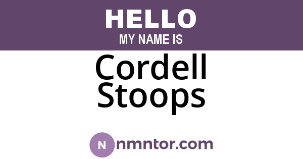 Cordell Stoops