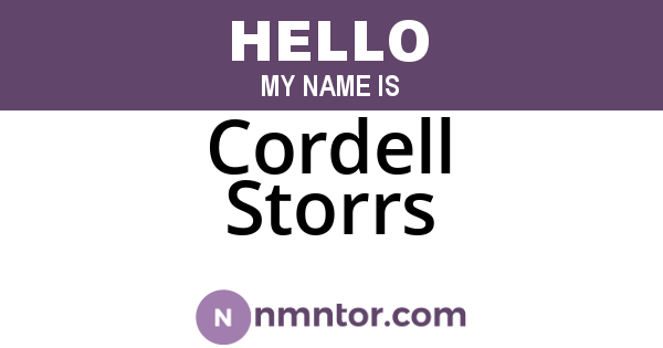 Cordell Storrs