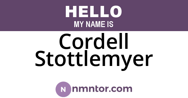 Cordell Stottlemyer