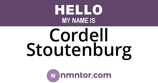 Cordell Stoutenburg