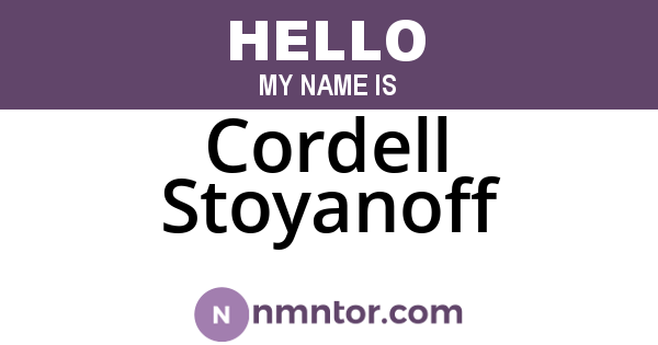 Cordell Stoyanoff