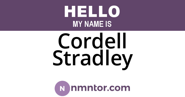 Cordell Stradley