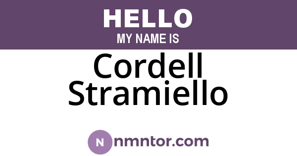 Cordell Stramiello