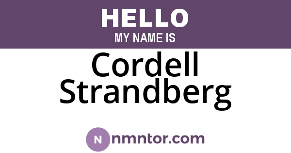 Cordell Strandberg