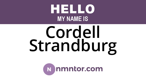 Cordell Strandburg