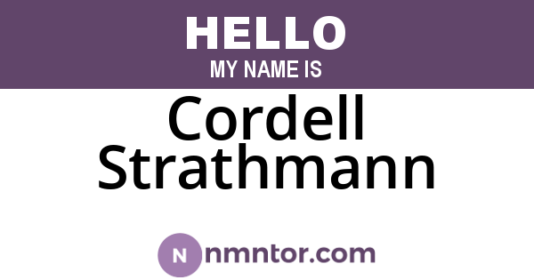Cordell Strathmann