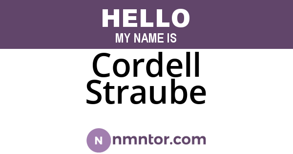 Cordell Straube