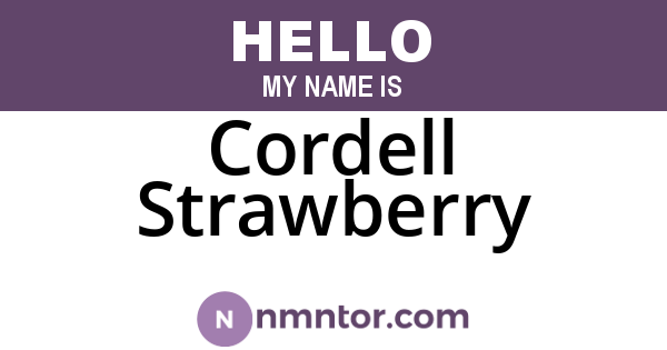 Cordell Strawberry