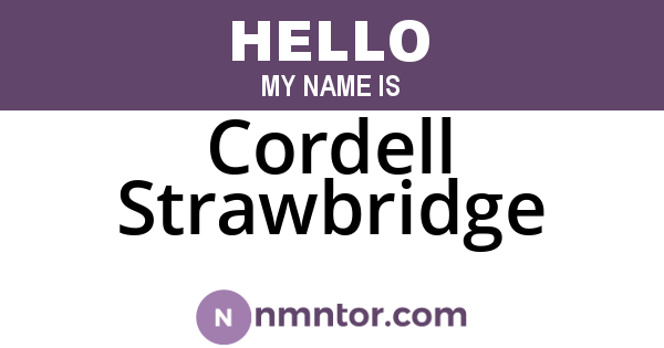 Cordell Strawbridge
