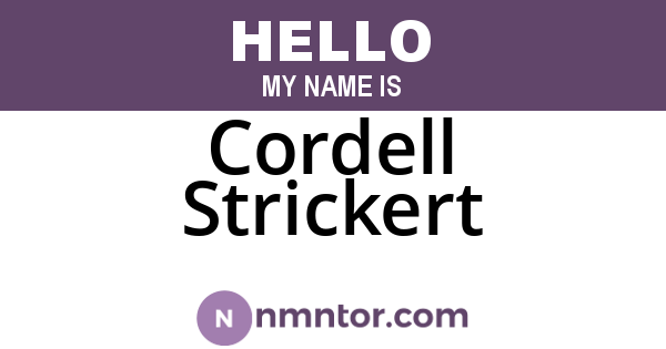 Cordell Strickert