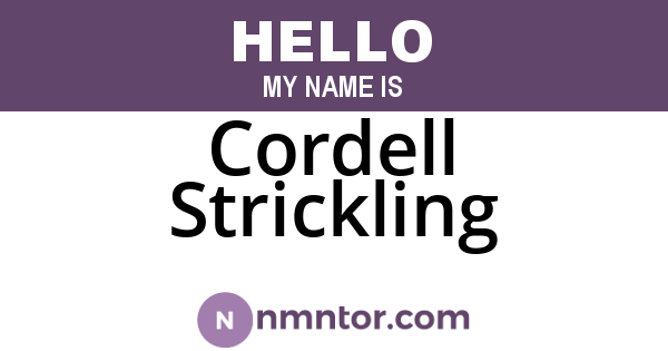 Cordell Strickling