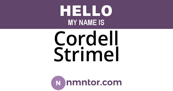 Cordell Strimel