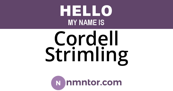 Cordell Strimling
