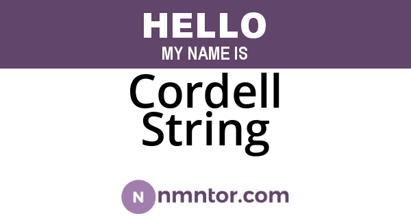 Cordell String