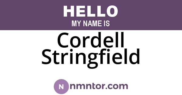 Cordell Stringfield
