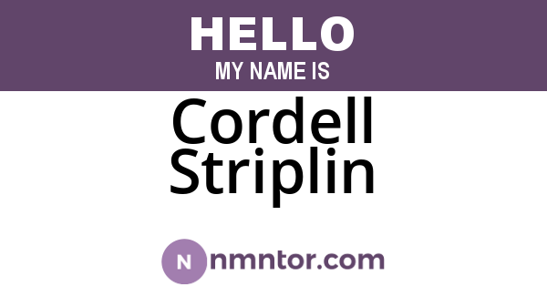 Cordell Striplin