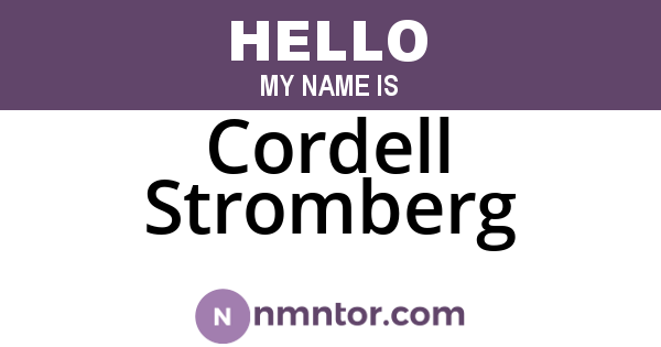 Cordell Stromberg