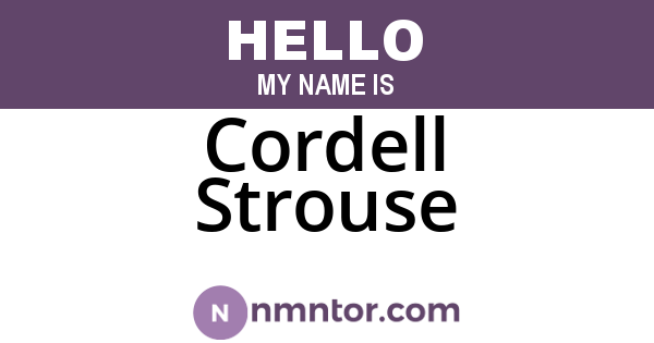 Cordell Strouse