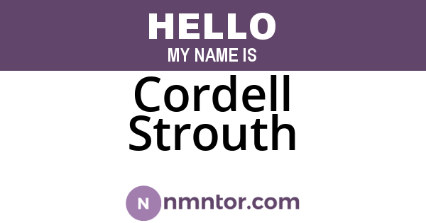 Cordell Strouth