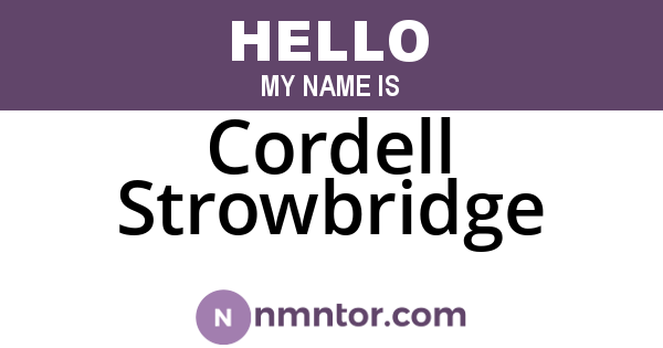 Cordell Strowbridge
