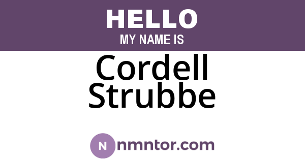 Cordell Strubbe