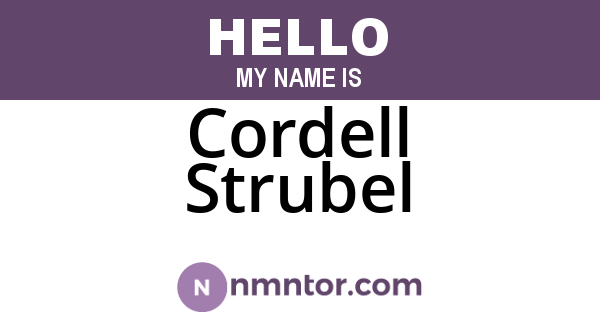 Cordell Strubel
