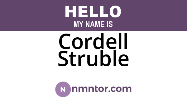 Cordell Struble