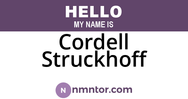 Cordell Struckhoff