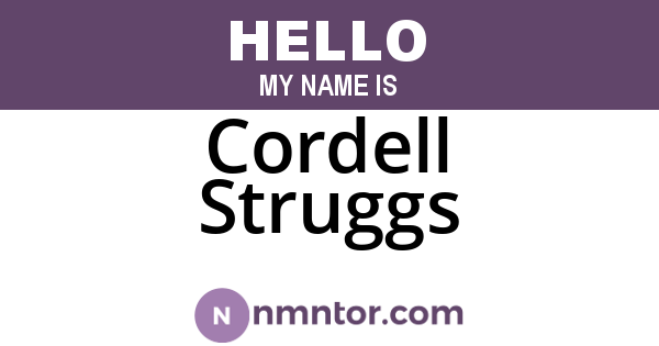 Cordell Struggs