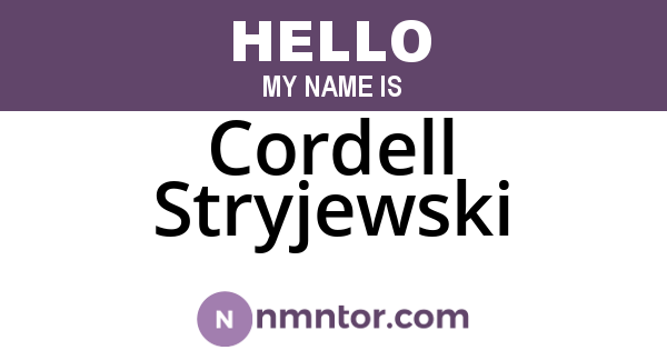 Cordell Stryjewski